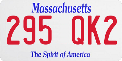 MA license plate 295QK2