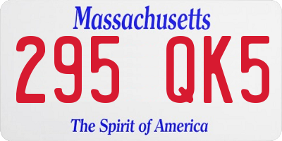 MA license plate 295QK5