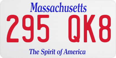 MA license plate 295QK8