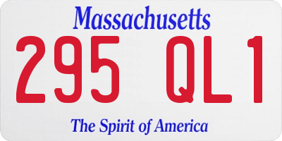 MA license plate 295QL1
