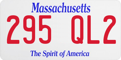 MA license plate 295QL2