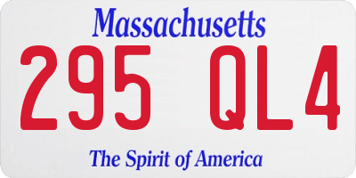 MA license plate 295QL4