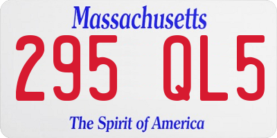 MA license plate 295QL5