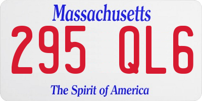 MA license plate 295QL6