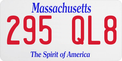 MA license plate 295QL8