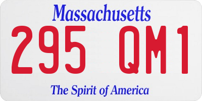 MA license plate 295QM1