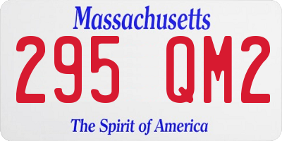 MA license plate 295QM2