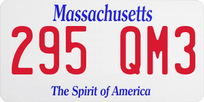 MA license plate 295QM3