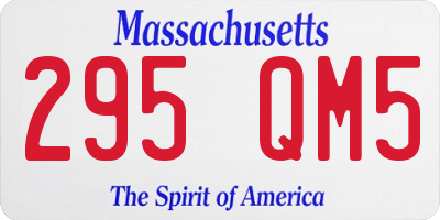 MA license plate 295QM5