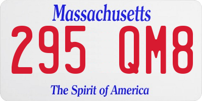 MA license plate 295QM8