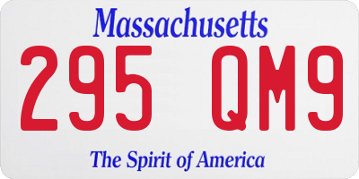 MA license plate 295QM9