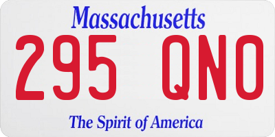 MA license plate 295QN0