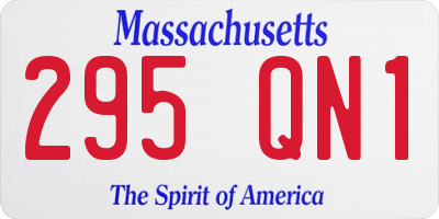 MA license plate 295QN1