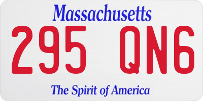 MA license plate 295QN6