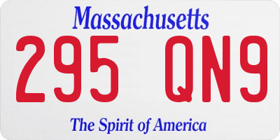 MA license plate 295QN9