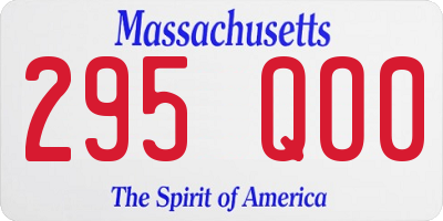 MA license plate 295QO0