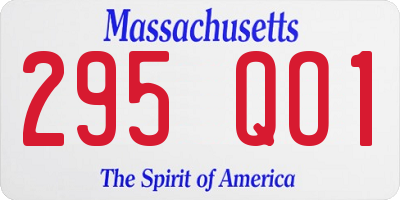 MA license plate 295QO1