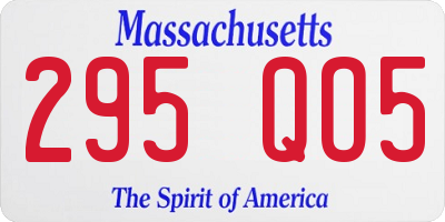 MA license plate 295QO5