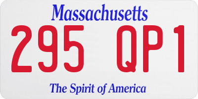 MA license plate 295QP1