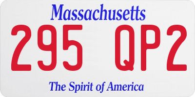 MA license plate 295QP2