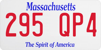 MA license plate 295QP4