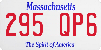MA license plate 295QP6