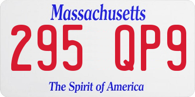 MA license plate 295QP9