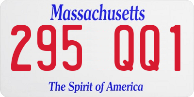 MA license plate 295QQ1