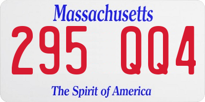 MA license plate 295QQ4