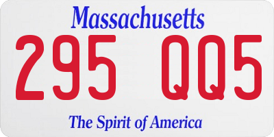 MA license plate 295QQ5
