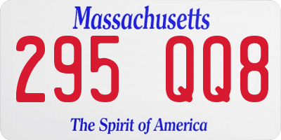 MA license plate 295QQ8