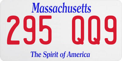 MA license plate 295QQ9