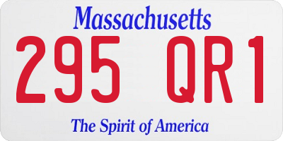 MA license plate 295QR1