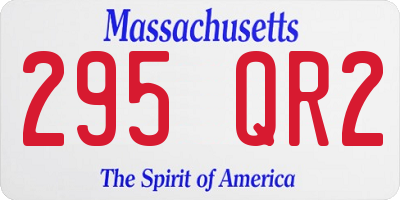 MA license plate 295QR2