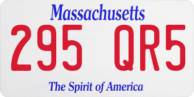 MA license plate 295QR5