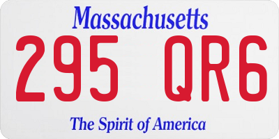 MA license plate 295QR6