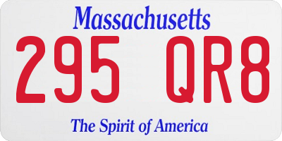 MA license plate 295QR8