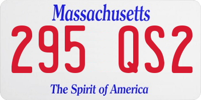 MA license plate 295QS2