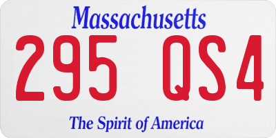 MA license plate 295QS4