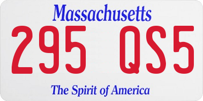 MA license plate 295QS5