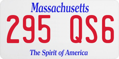 MA license plate 295QS6