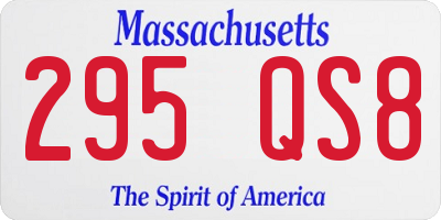 MA license plate 295QS8