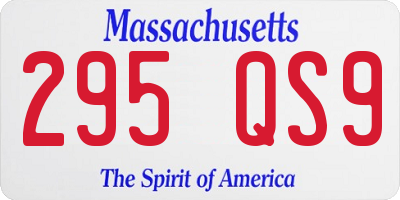 MA license plate 295QS9