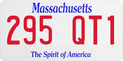 MA license plate 295QT1