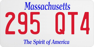 MA license plate 295QT4