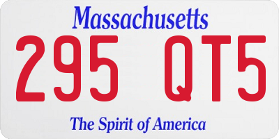 MA license plate 295QT5