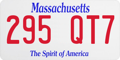 MA license plate 295QT7