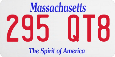 MA license plate 295QT8