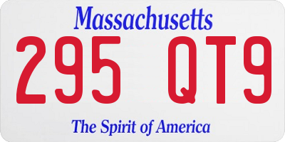 MA license plate 295QT9