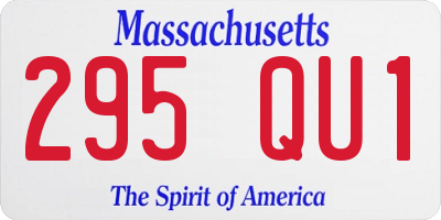 MA license plate 295QU1